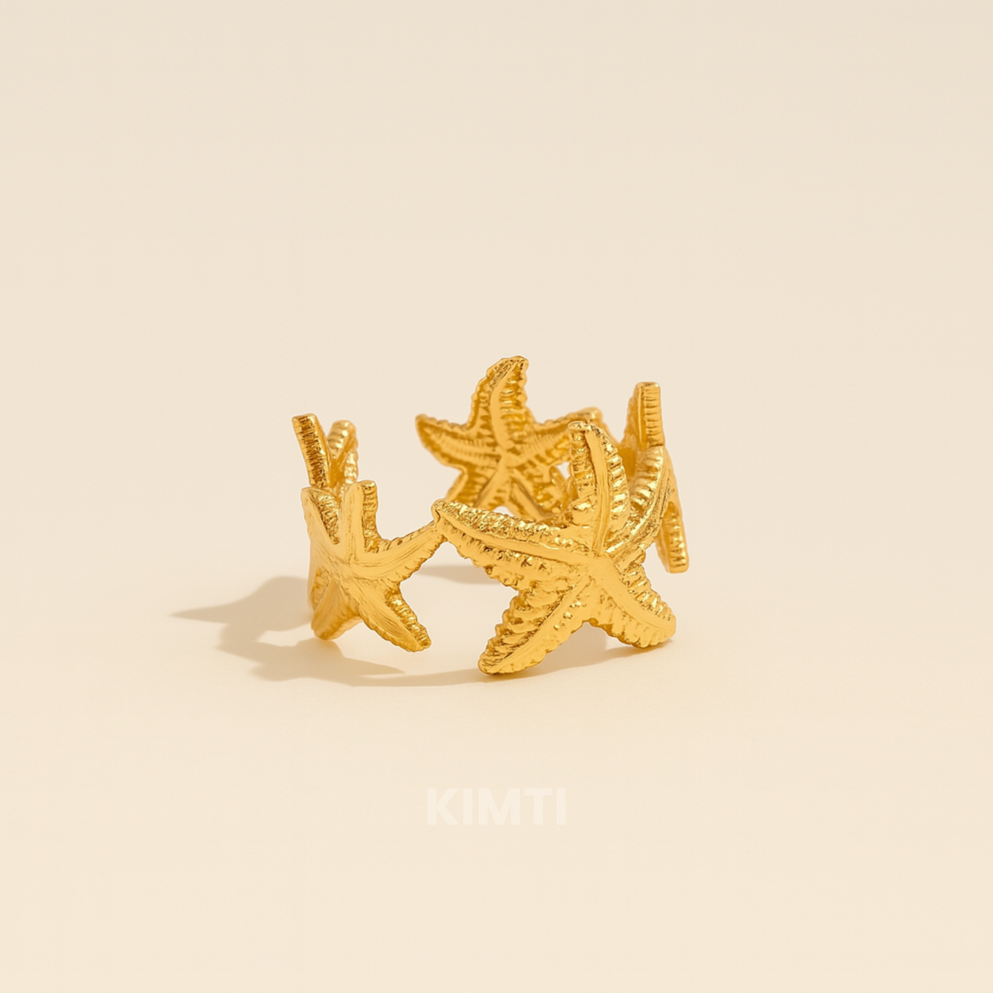 18k Gold Plated Sea Star Ring