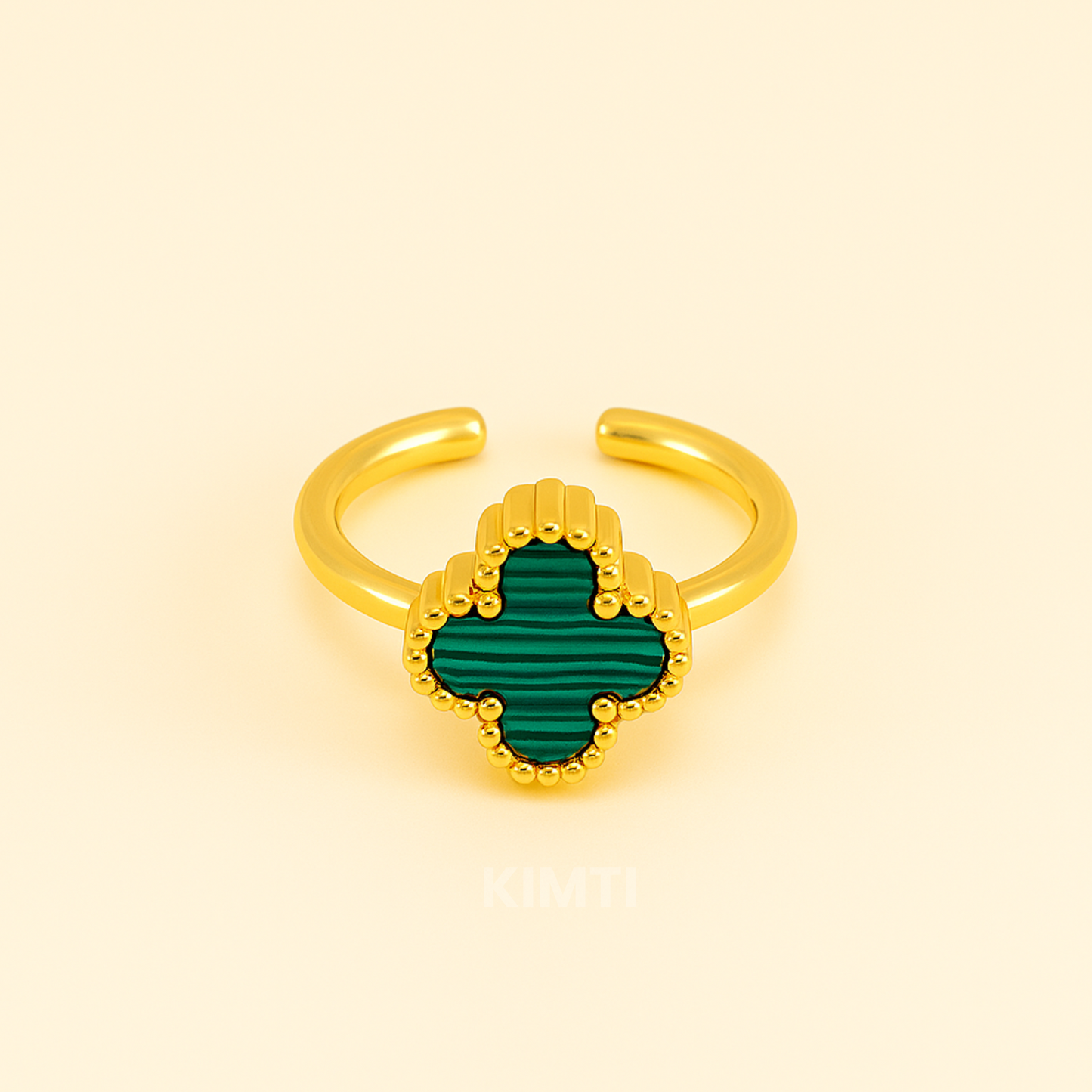 Green Clover Anti Tarnish Ring