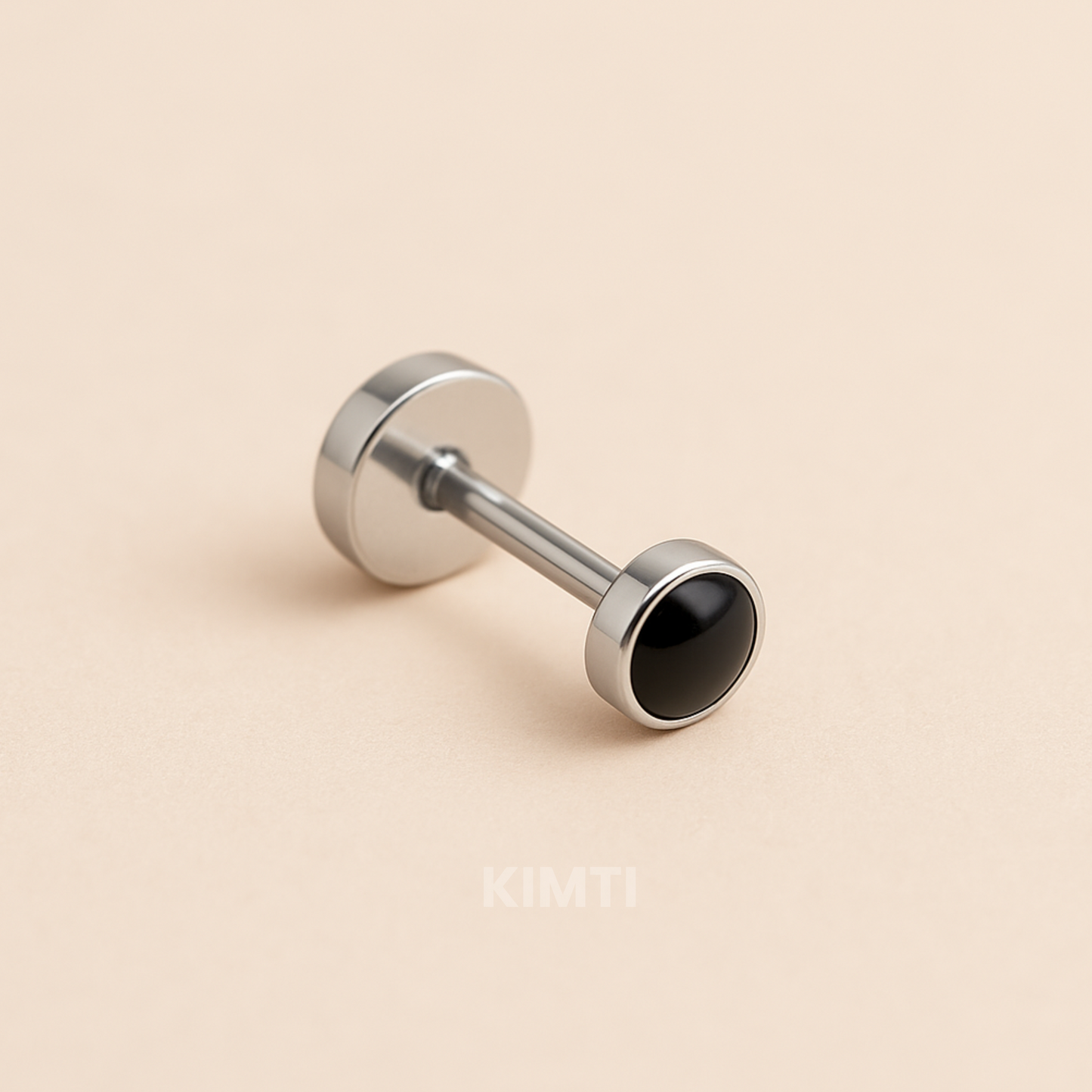 Men-Classic Black Stud Earring