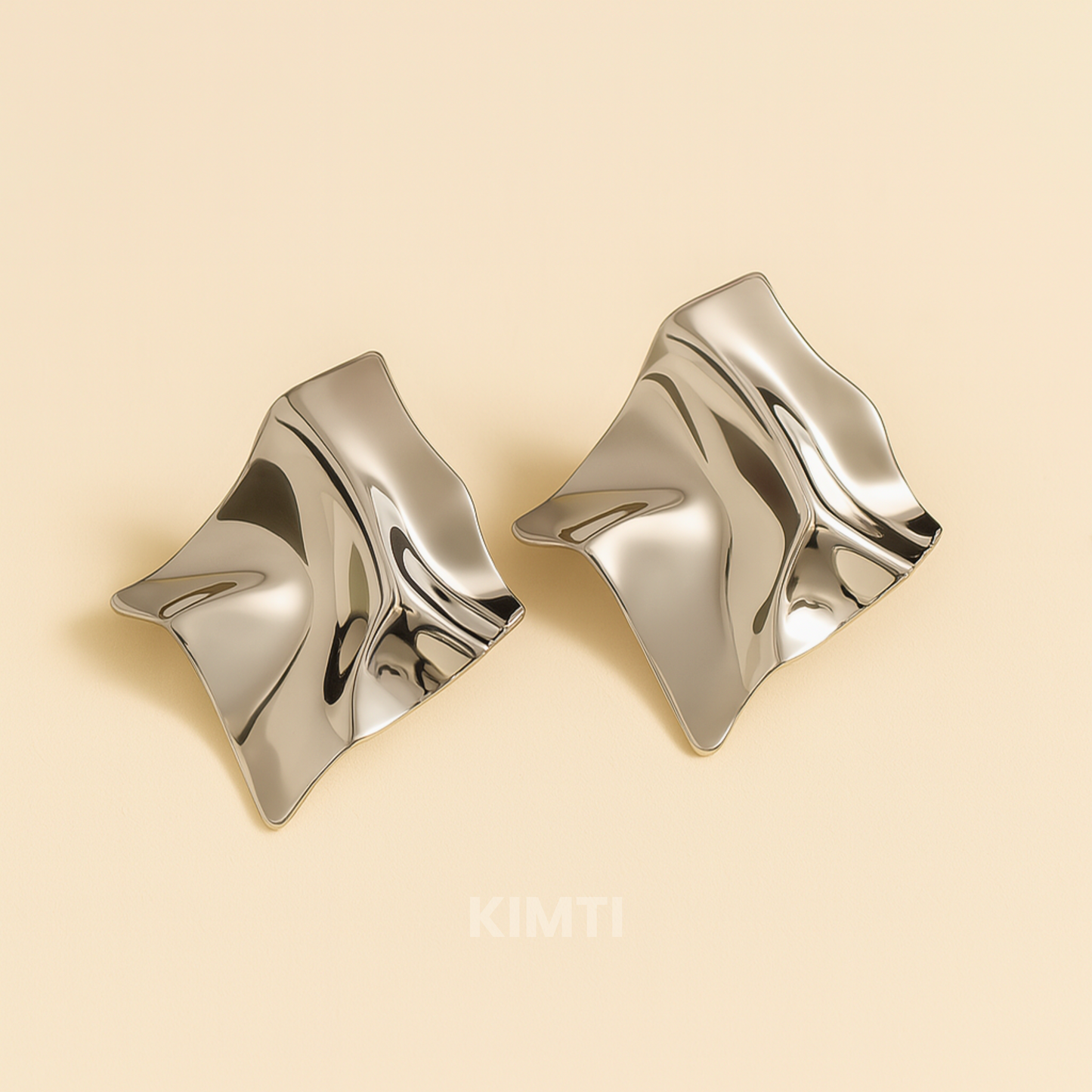 Silver Colour Big Stud Earring