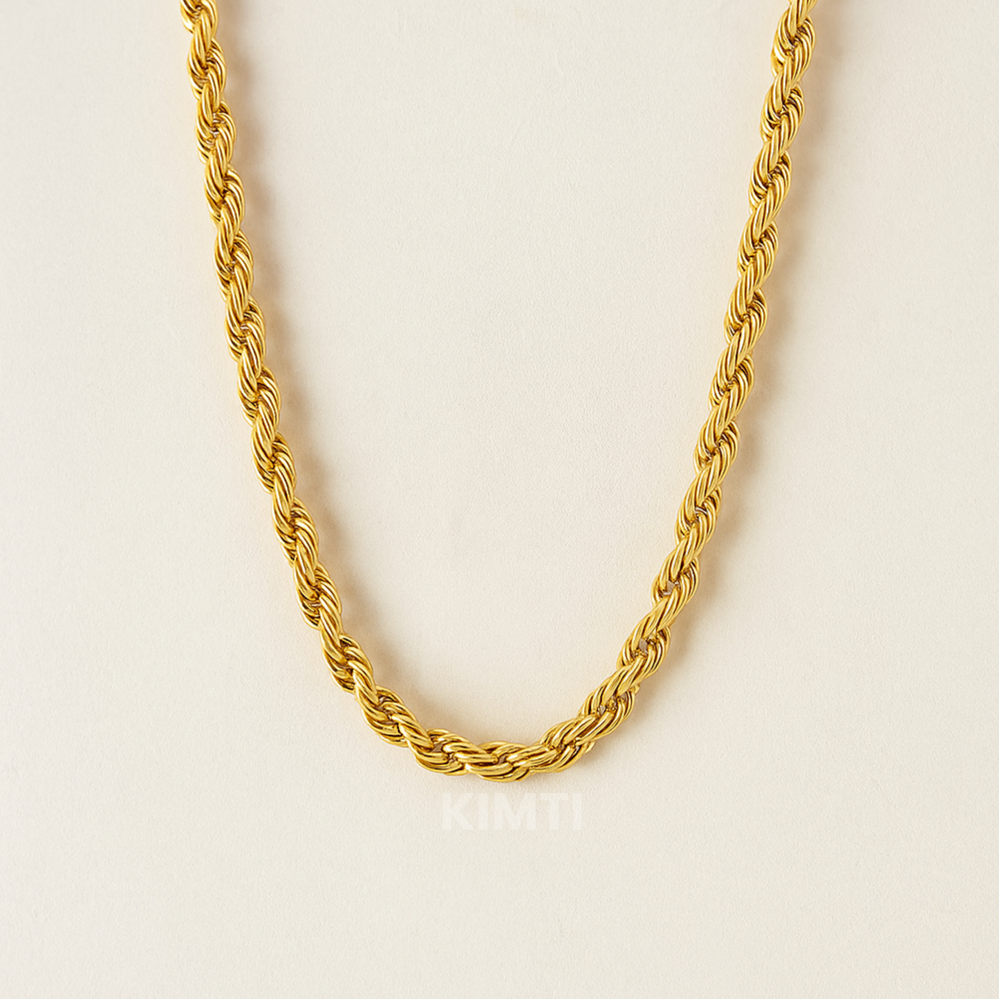 Men-18K Gold Plated Anti Tarnish Rope Chain