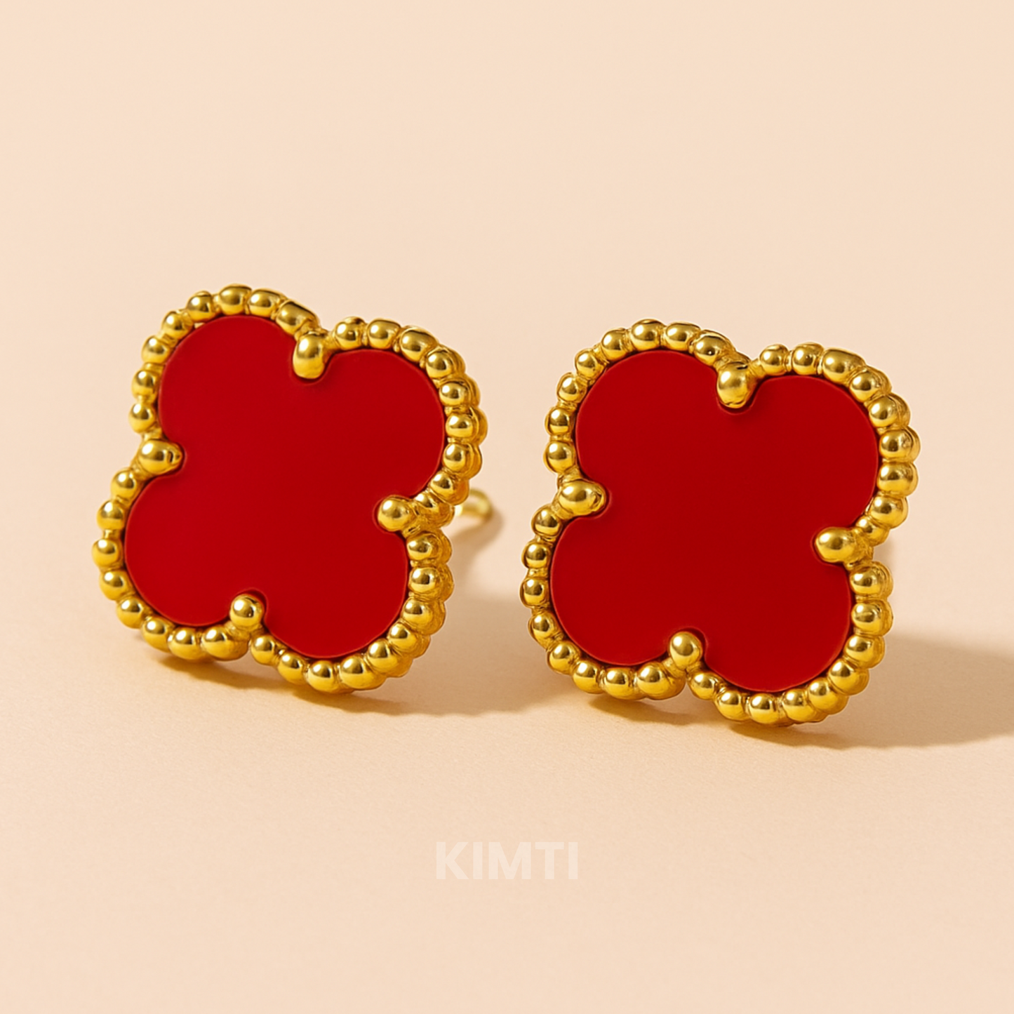 Red Clover Anti Tarnish Stud Earring