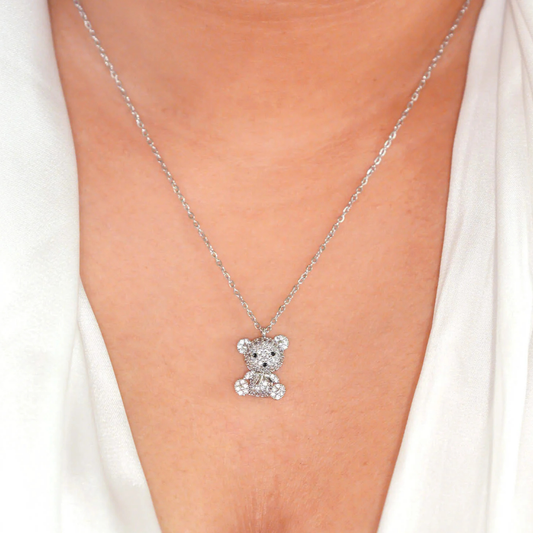 Sweetheart Teddy Pendant Necklace