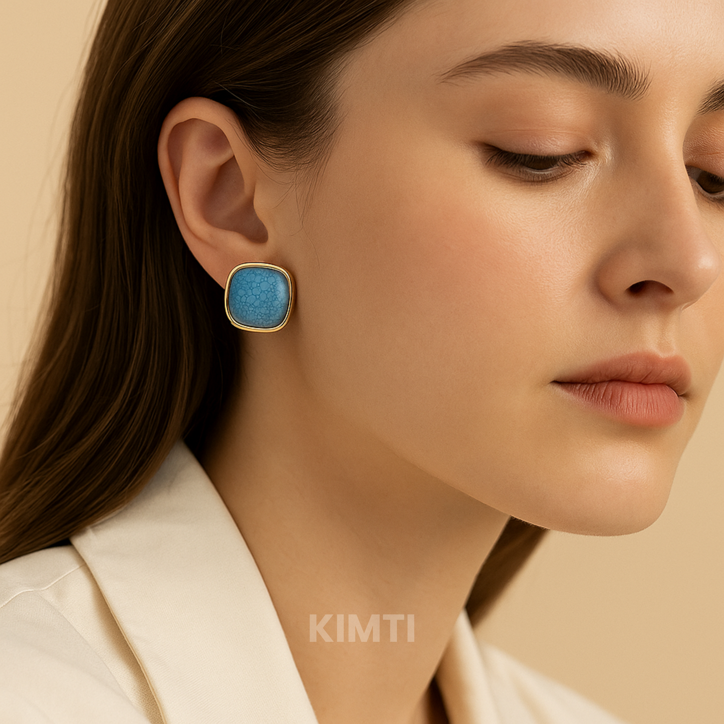 Workplace Wonders Blue Stud Earring