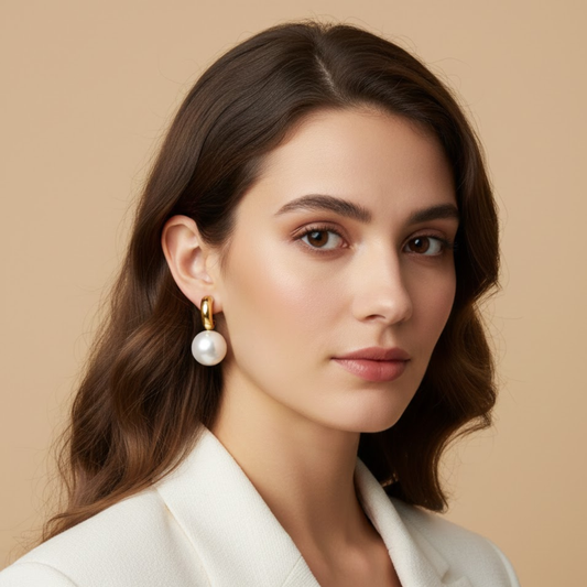 Contemporary Half Hoop Earring