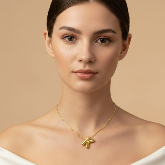 Initials Letter "K" Anti Tarnish Necklace
