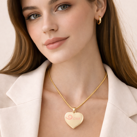 18K Gold Plated Love Sign Pendant Necklace