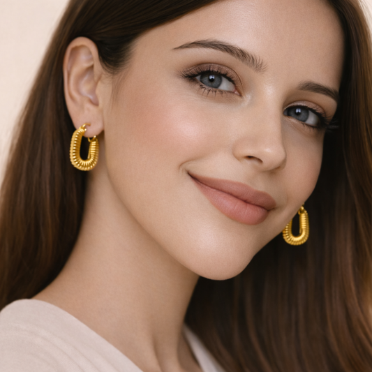 18K Gold Plated Daylight Hoops Anti Tarnish Earring