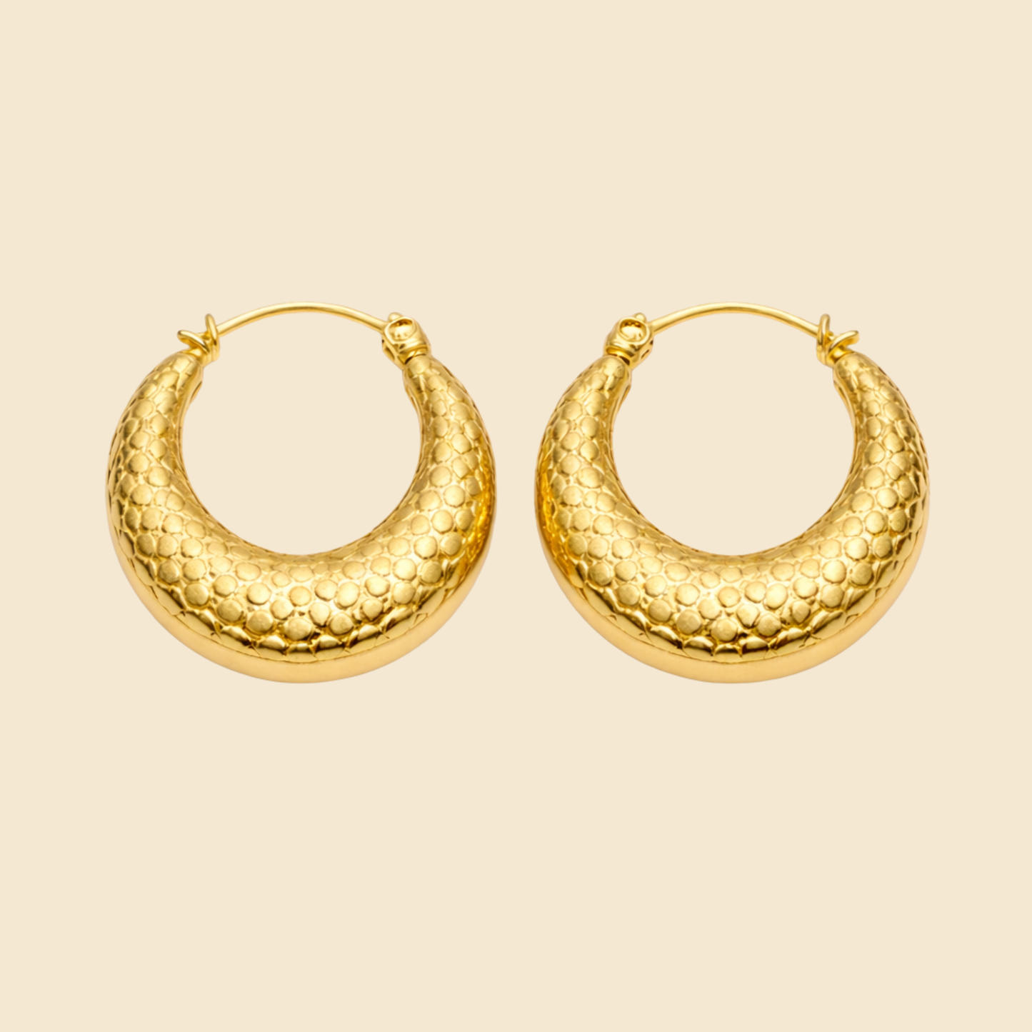 18k gold plated Anti Tarnish Hoop Earring