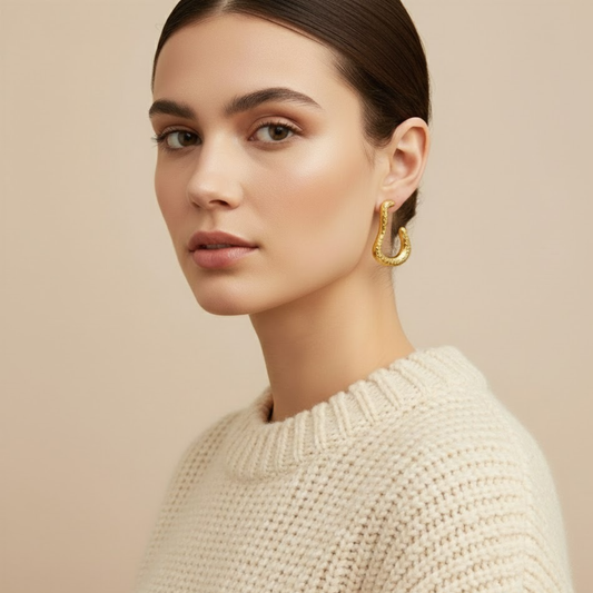 18K Gold Plated Huggies Earrings