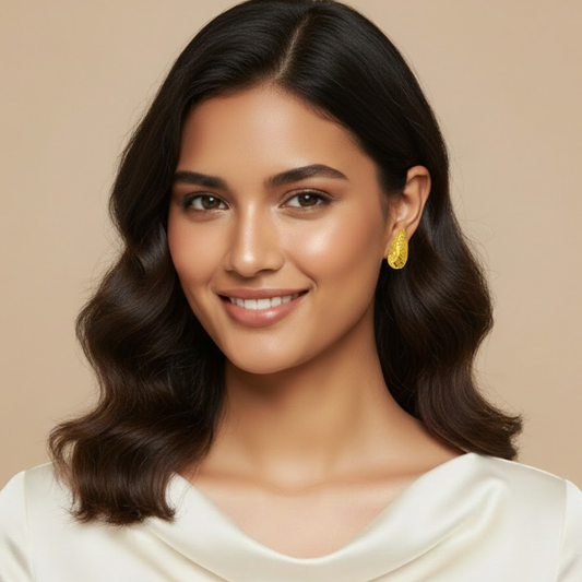 18k Gold Plated Sierra Gold Stud Earring