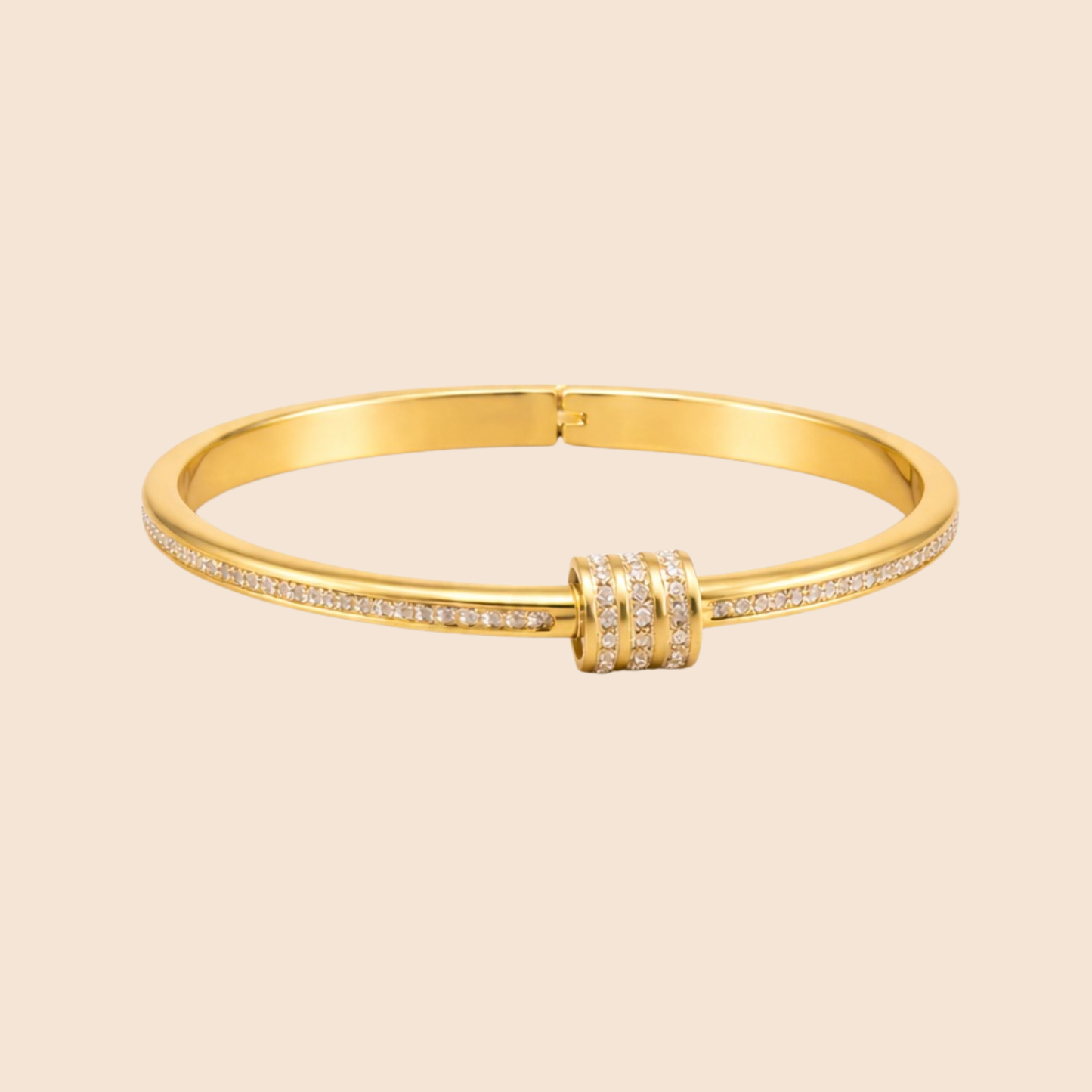 18K Gold Plated Aurelia Diamond Loop Bracelet