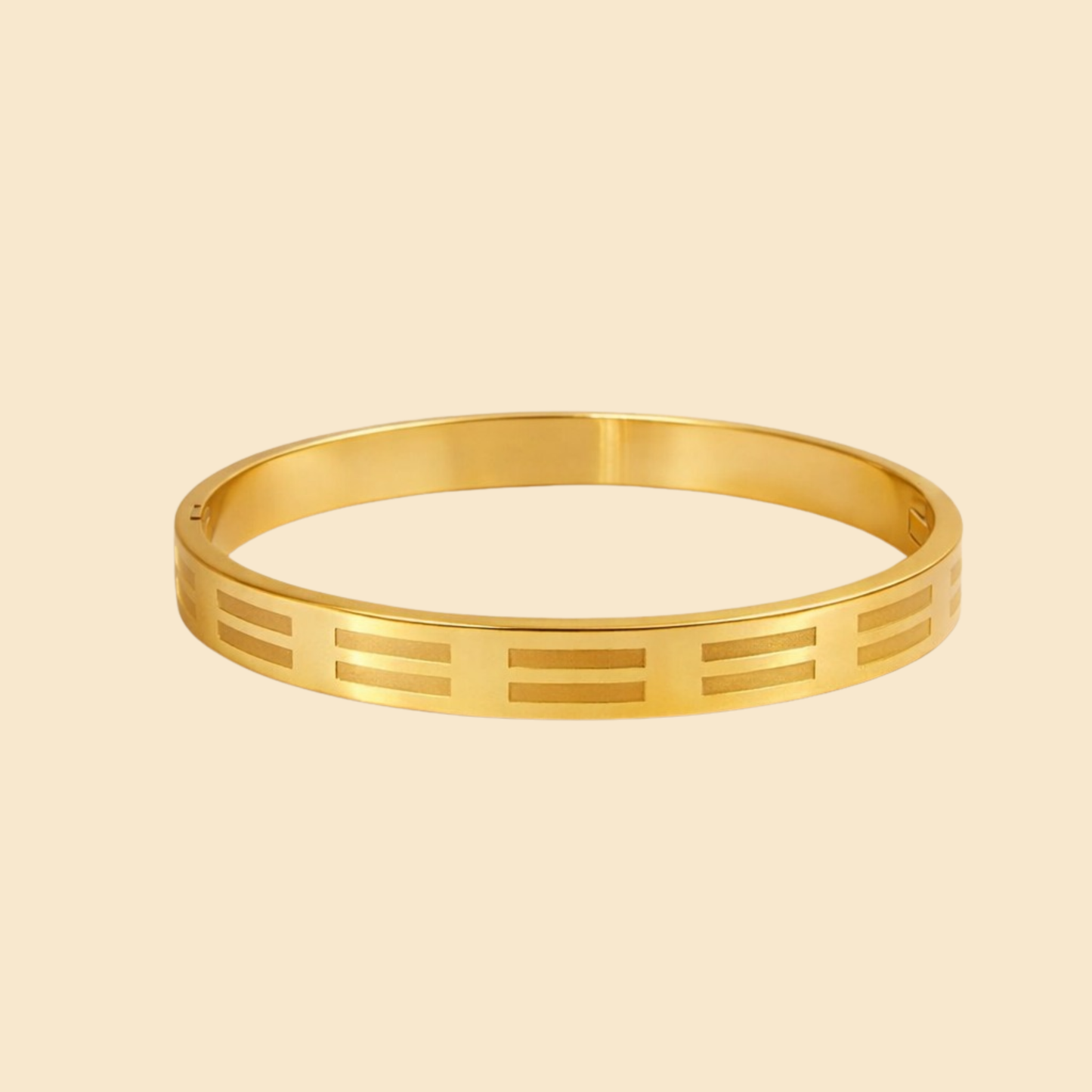 Men-18K Gold Plated Zenith Linear Gold Bracelet