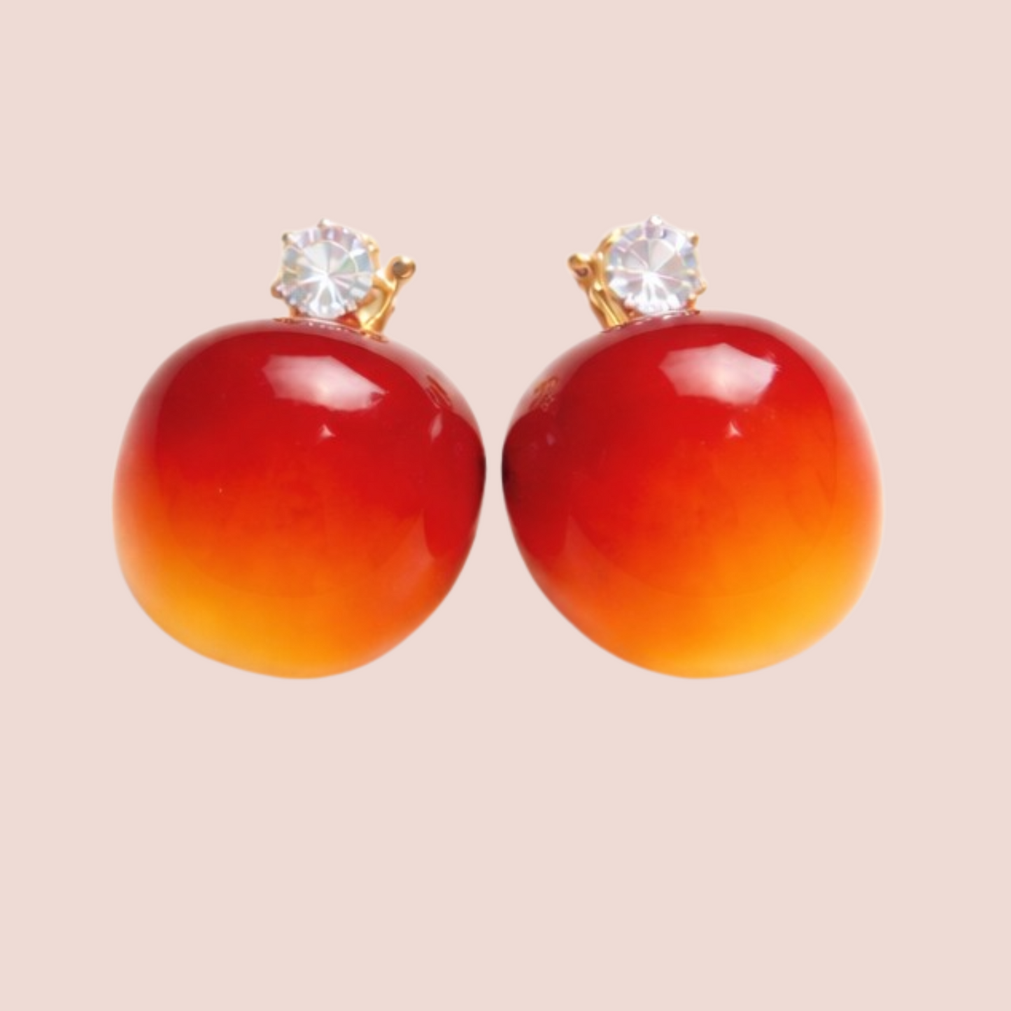 Crimson Sunset Charm Earrings