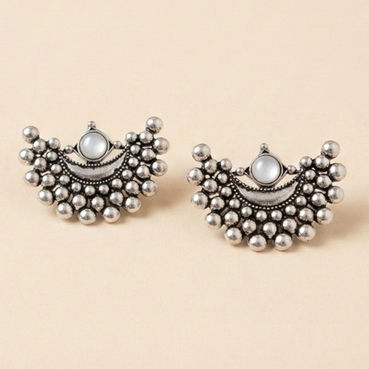 Amethyst Royal Charm Oxidised Earrings