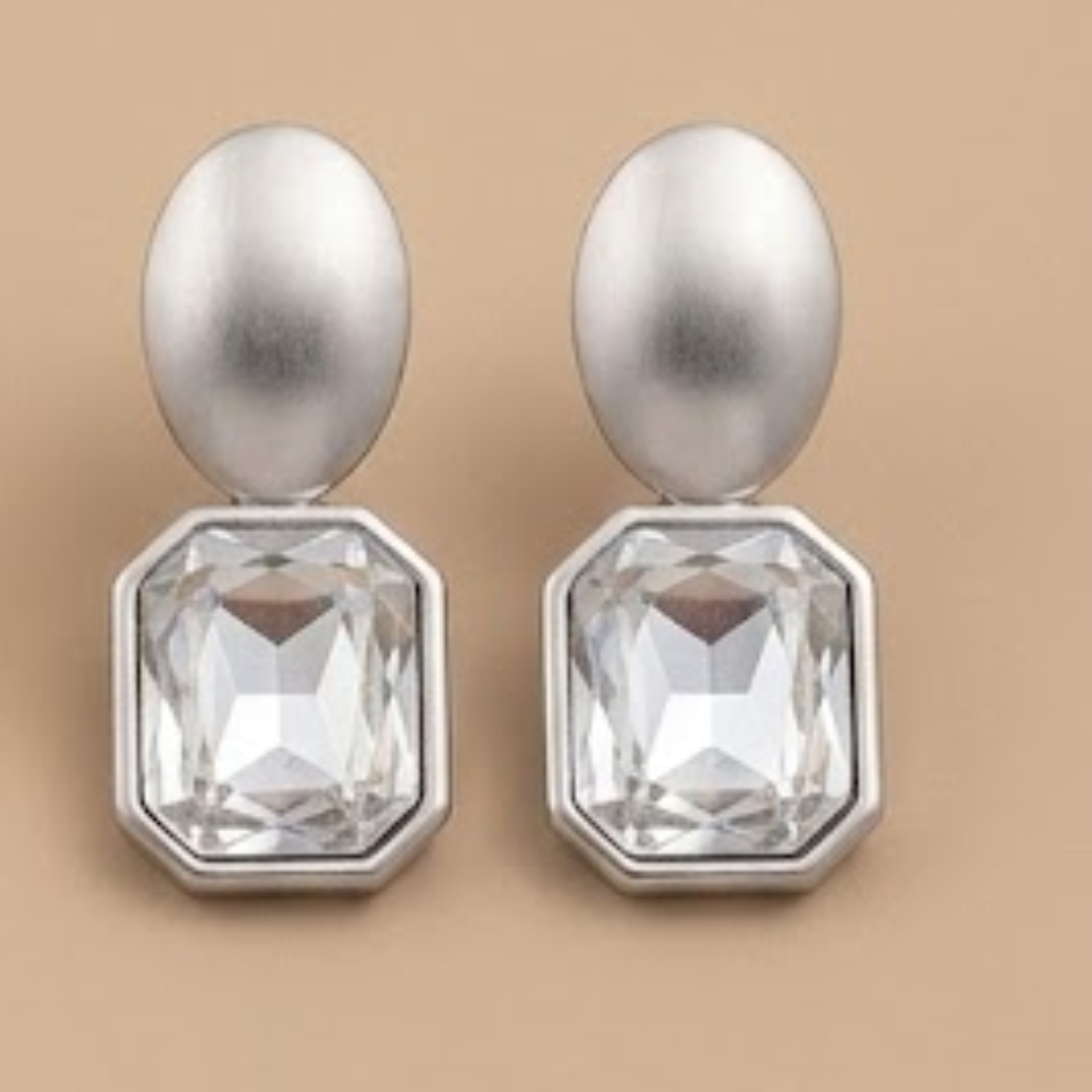 Silver Radiance Crystal Earrings