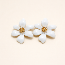 White Blossom Earrings