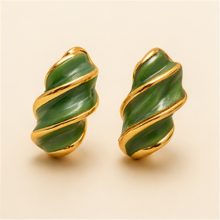Pearl Wave Hoop Earrings