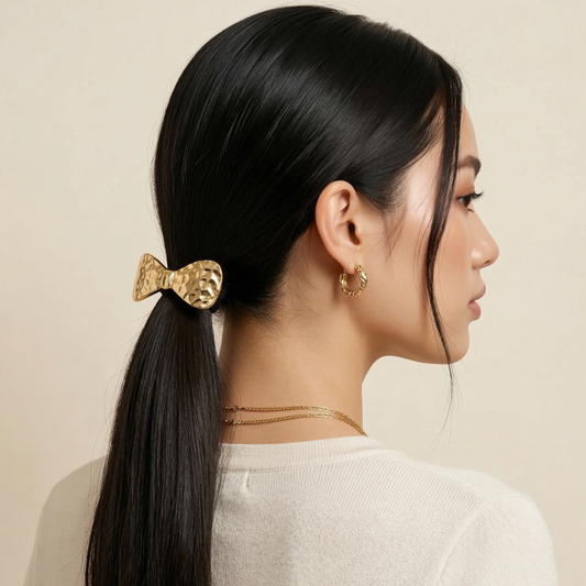 18k Gold Plated Bowline Hair Tie