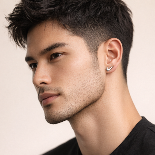 Men- Silver Surge Earring