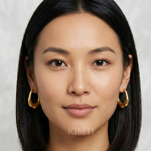 18K Gold Plated Vero Half Hoop Earrings