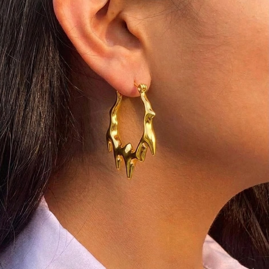 18k Gold Plated Solara Hoops Earring