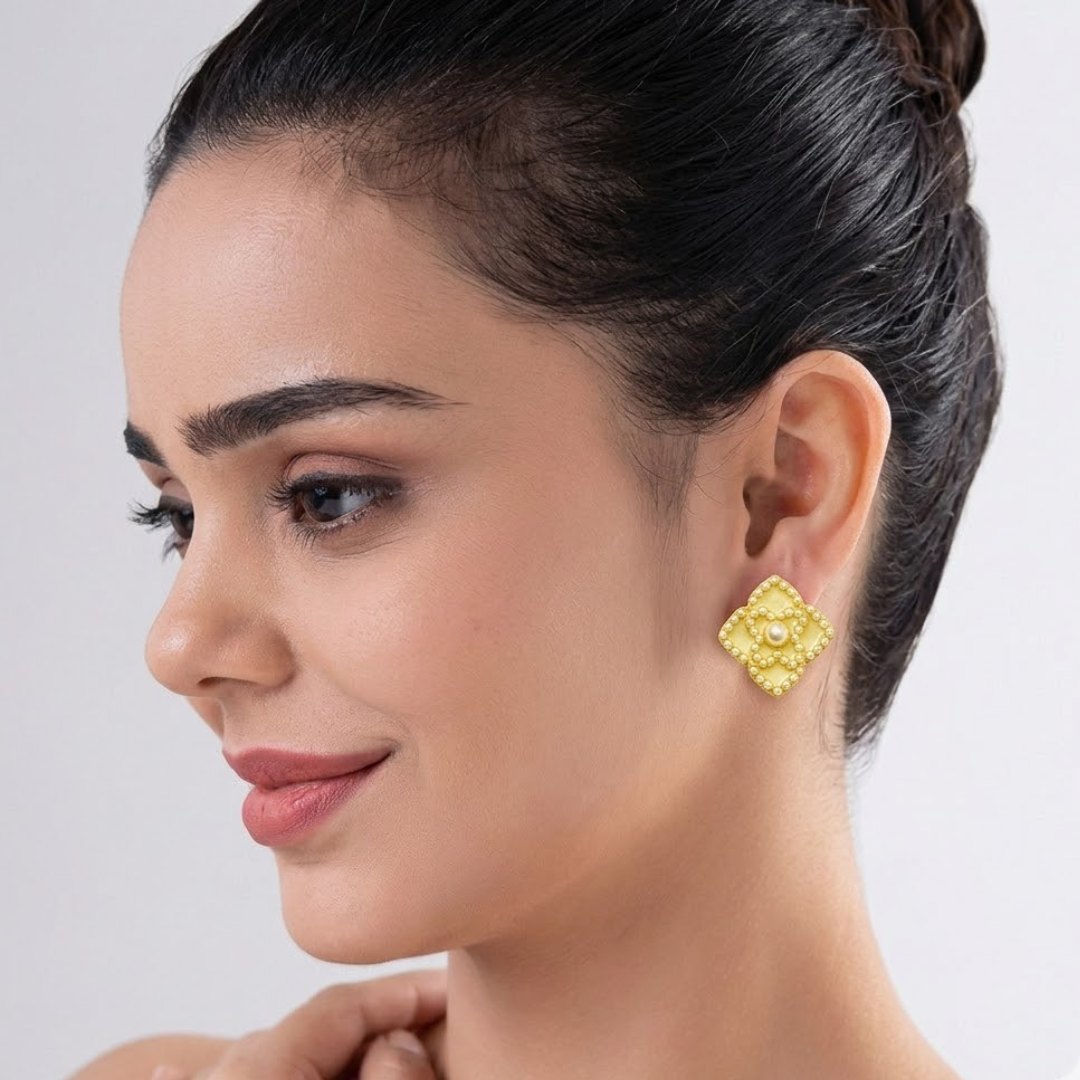 Ivory Bloom Studs