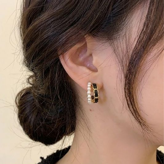 Imperial Black Pearl Luxe Earrings