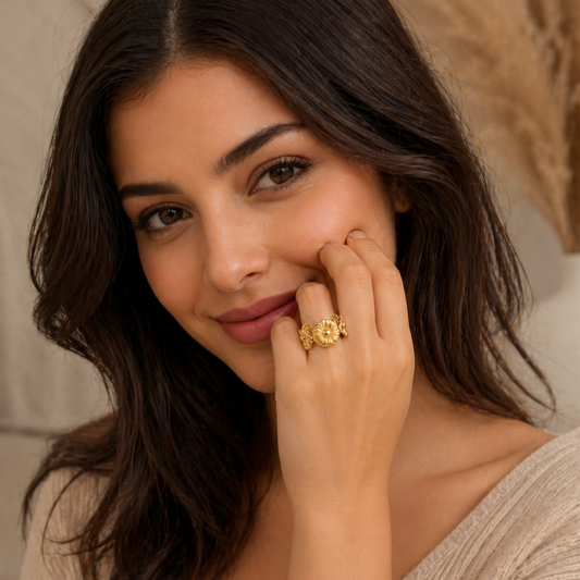 18K Gold-Plated Aurelia Flower Ring