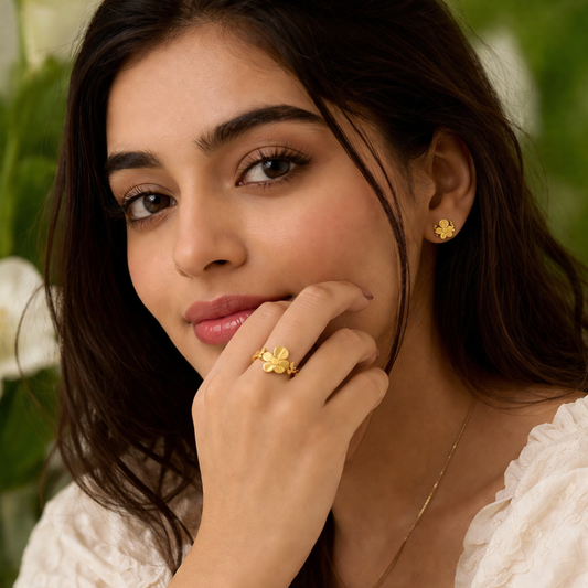 Golden Flower Fantasy Ring