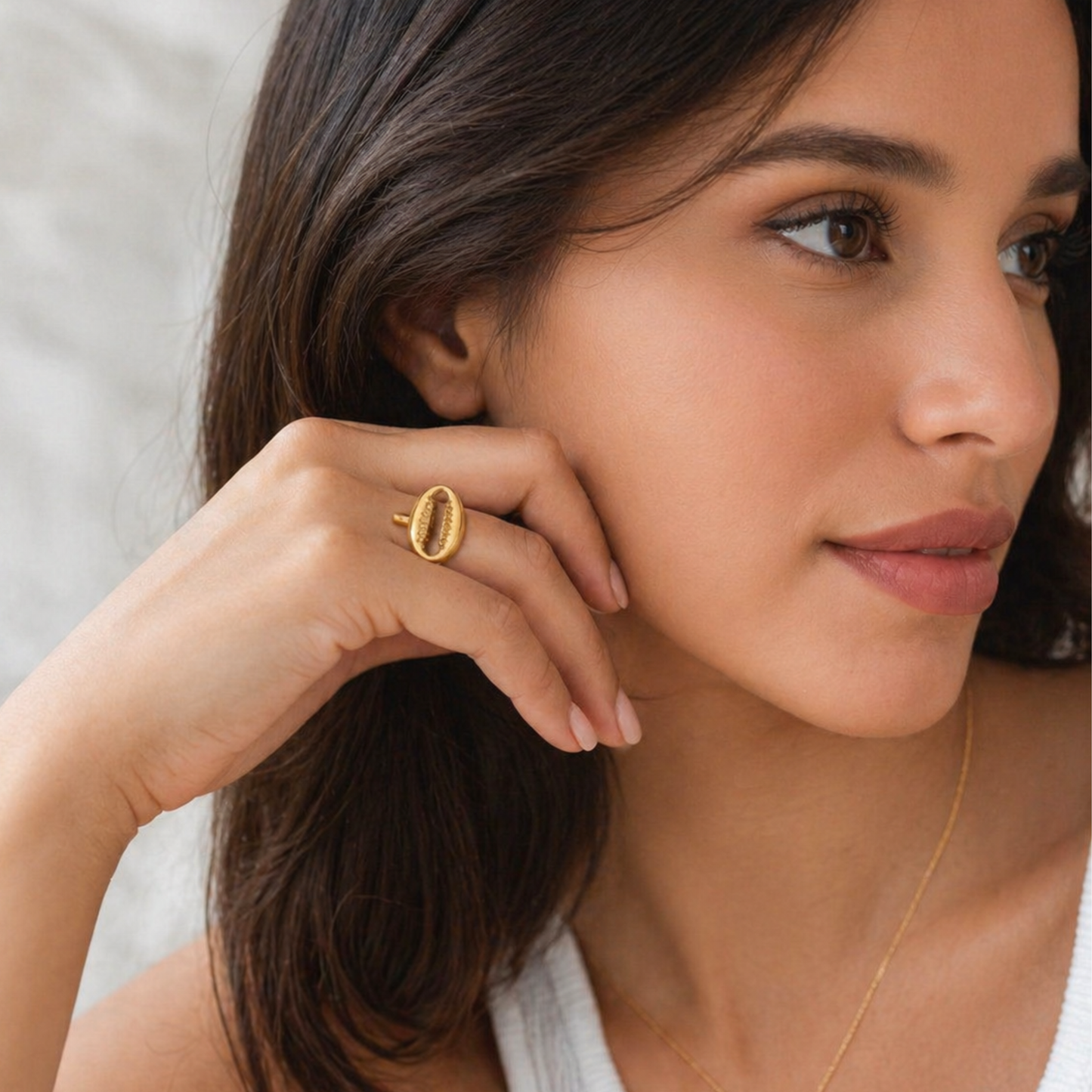 18K Gold Plated Non-Fading Shell Ring