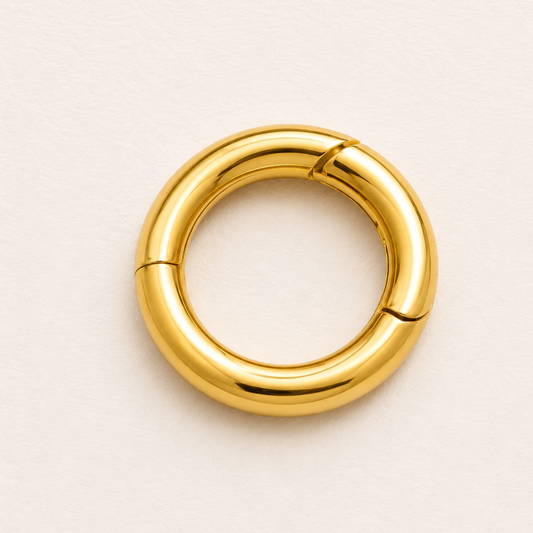 Men-Gold Circular Hoop One Side Earring