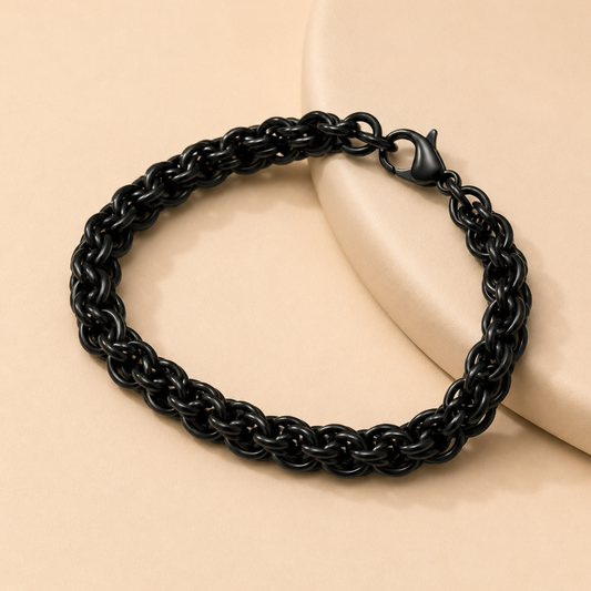 Men - Obsidian Chain Bracelet