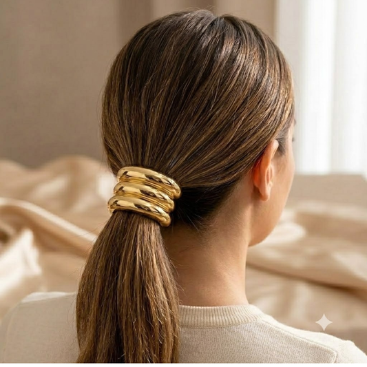 Gold Ripple Hair Tie