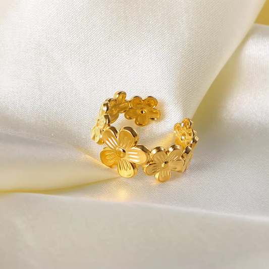 Golden Daisy Bloom Ring