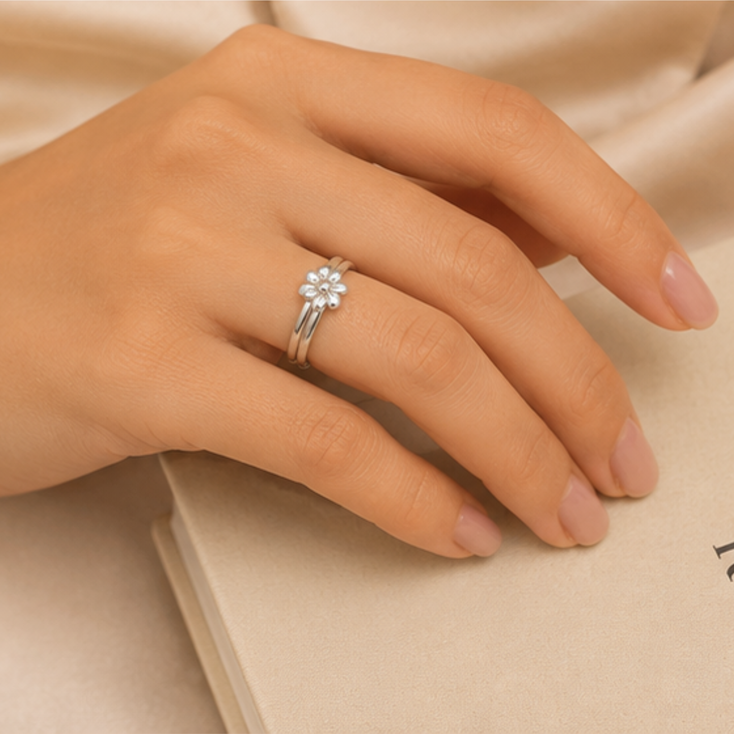 Flower Charm Ring