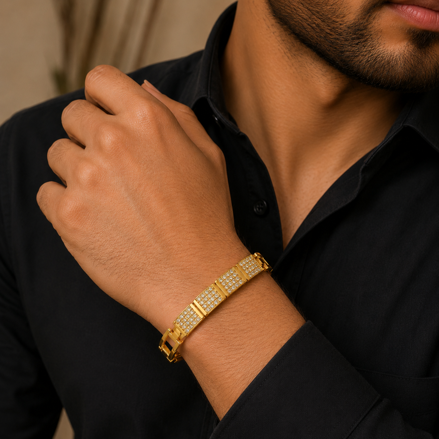 Men - Diamond Glow Link Bracelet