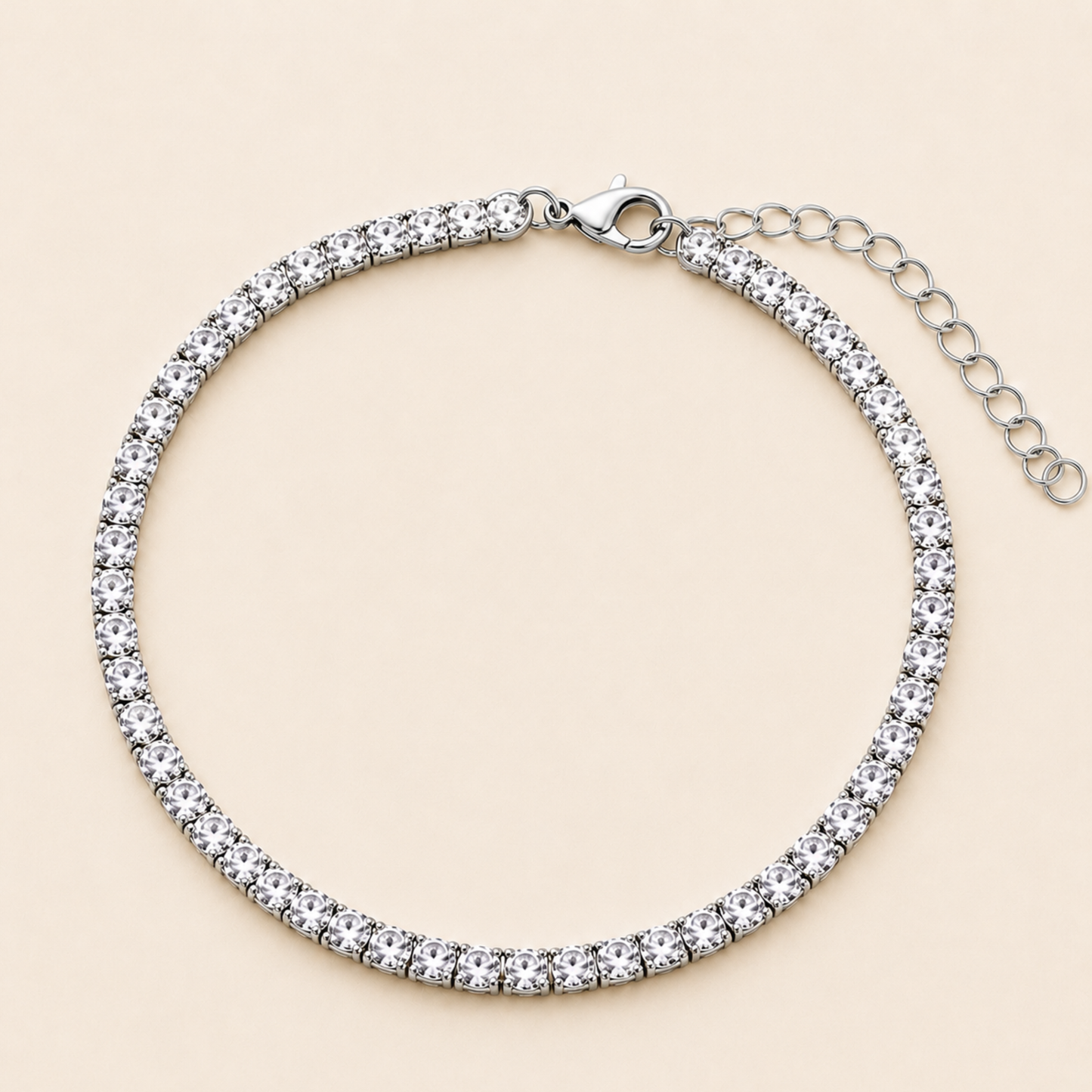 Silver Elegance Crystal Bracelet