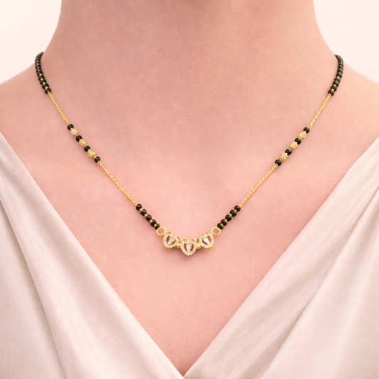 Aarohi Triveni Heart Mangalsutra
