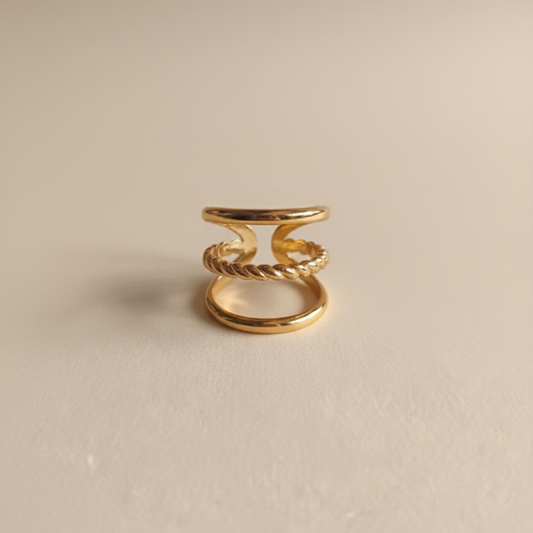 18k Gold Plated Dual Grace Ring