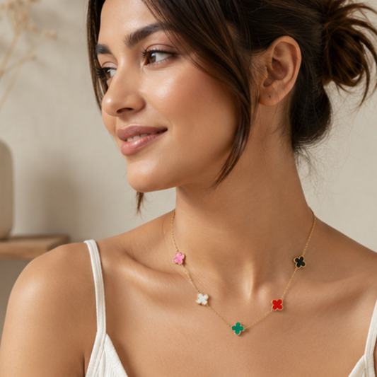 Vivid Clover Anti Tarnish Necklace