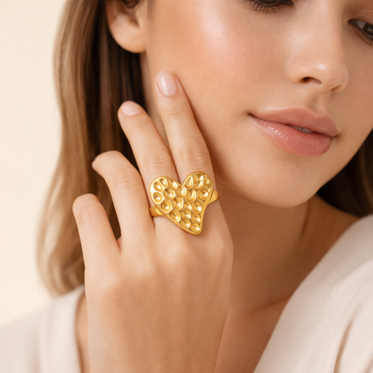 18k Gold Plated Gilded Romance Ring