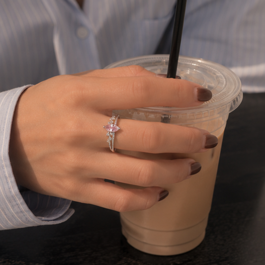 Crystal Pink Seraphina Ring