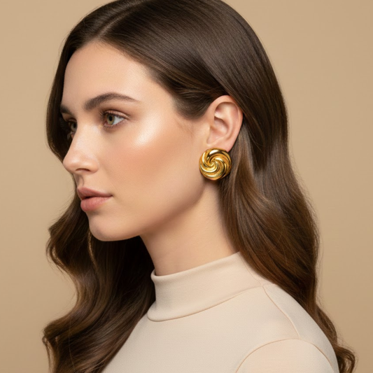 18k Gold Plated Luna Loop Earrings