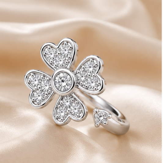 Dainty Blossom Sparkle Ring