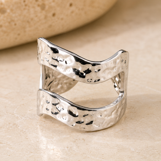 Silver Plated Urban Flow Ring