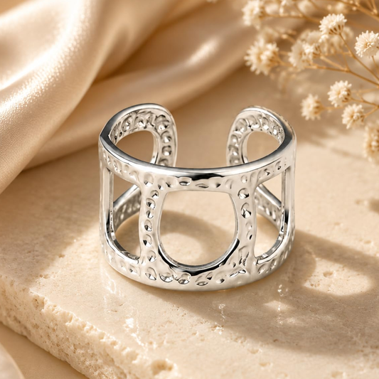Silver Plated Open Circle Ring