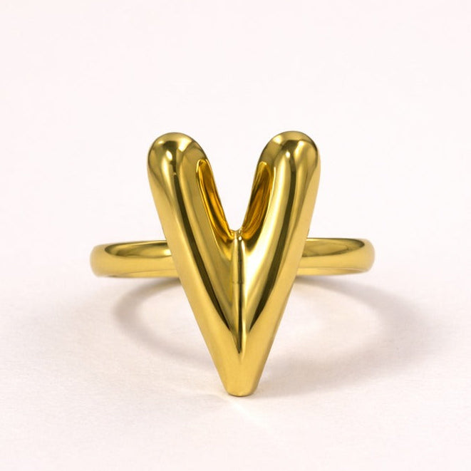 18k Gold Plated Heart Ring
