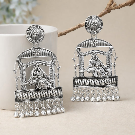 Ethnic Radha Krishna Ghungroo Earrings