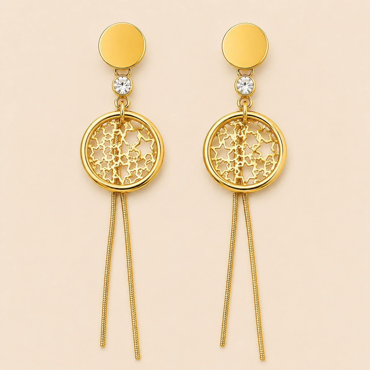 Celeste Gold Tassel Earrings